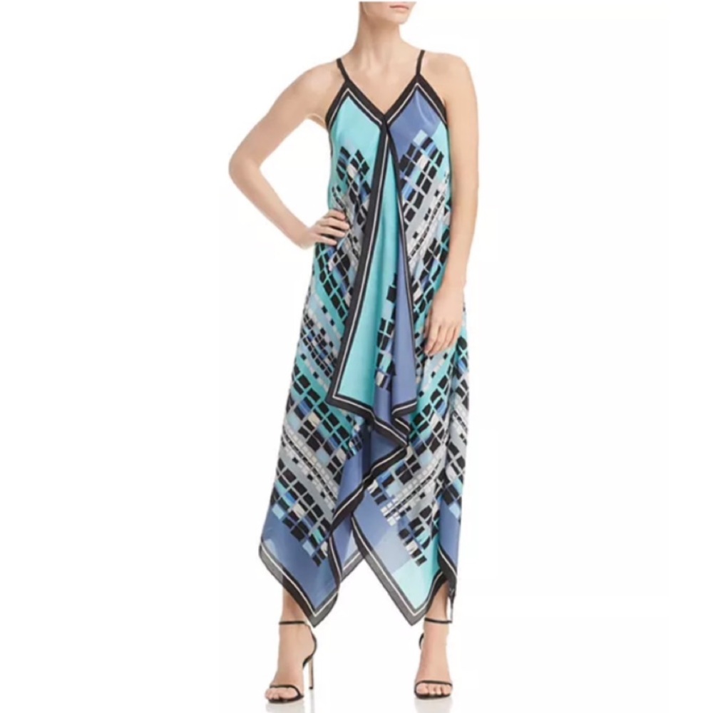 NIC + ZOE From Above Silk Blend Handkerchief Maxi Dress